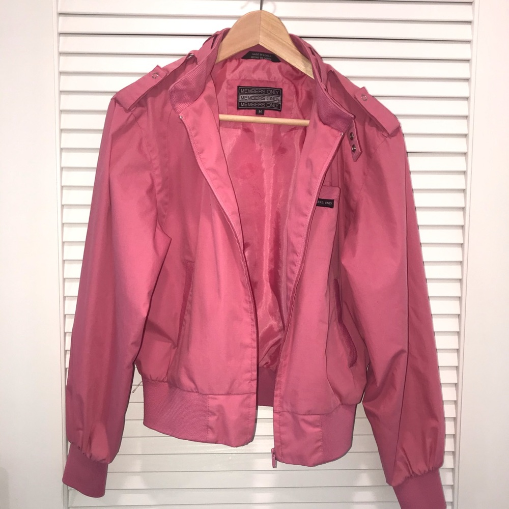 Vintage Pink Members Only Jacket Sz M